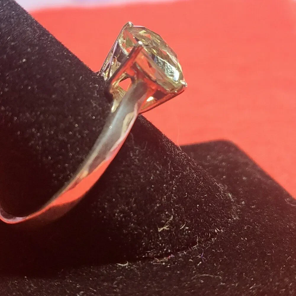 Natural Green Amethyst Sterling Silver Ring